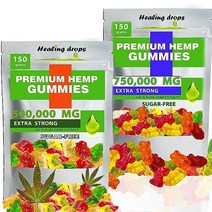 필수지방산 HEALING DROPS Sugar-Free Gummies 500 000mg & 750 000mg (Bundle) High Potency with Vitamins B E
