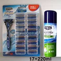 쉬크 하이드로5 프리미엄면도날 17입 +프리미엄면도기+쉐이브면도크림(210G)