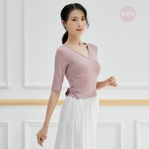 라인댄스복 상의 한국무용의상 현대무용 연습복 고전 무용복 발레복 공연복 요가 스포츠댄스 줌바