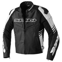 Spidi 스피디 오토바이 재킷 Track Warrior Black White, 56 Black / White, 1개