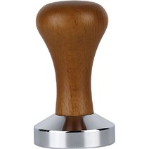 MOJAE 우든 핸들 커피 파우더 컴팩터 스레디드 모델 템퍼 51mm, 1개, Brown