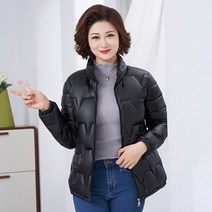 여성경량패딩 면 의류 면 재킷 파카 다운 면 광택 일회용 코트