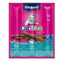 비타크래프트 캣 스틱 간식 3p, 연어 오메가3, 18g, 1개