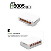 ipTIME H6005mini 기가비트 5포트 스위칭허브, H6005