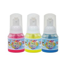 뭉게구름 거품물감 40ml 3색 - A / 키즈맘아트 거품 목욕 촉감 오감 발달 물감 미술 놀이 핑거페인트 유아 아기 어린이 버블 드로잉카페 키즈카페 집콕 엄마표미술 홈스쿨