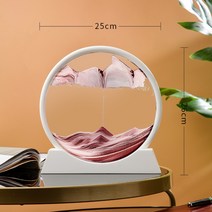 TICTOC 틱톡 모래그림 액자 샌드아트 픽쳐 인테리어 장식품, 화이트 프레임 12인치 브라운