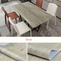 사무실의자 나무 데스크탑 방수 벽지 개조된 오래된 문 가구 옷장 커피 테이블 벽 자체 접착 스티커, [01] 40CMX100CM, [04] Biirch