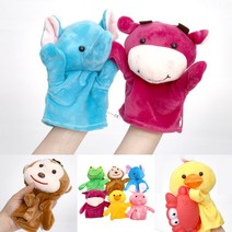 이솝 우화 전래 동화 인형극 놀이 동물 손인형 6종