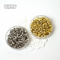 (오렌지미싱) 평화 아일렛 31g 금색 은색 명찰 원단 스트링 구멍마감, 1개