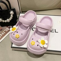 Z3JC 쿠셔닝 통굽 메리제인 미끄럼방지 에바 여성동 샌들 신기 좋아요