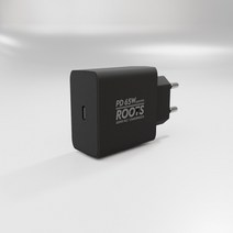 디에이치몰 루츠 65W GaN PD PPS 초고속충전기, 블랙, 케이블 미포함, 1개