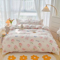 어스 원더 랜드 두껍게 능직 연마 침대 시트 세트 --침대 시트+이불 커버+베개 커버