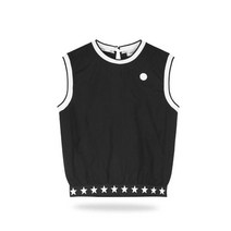 럭스골프 여성 시보리 라운드넥 베스트 조끼 TO3M502W