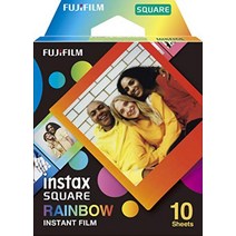 FUJIFILM 스퀘어 포맷 필름 instax SQUARE 레인보우 프레임 10장입 INS SQ RAINBOW WW1