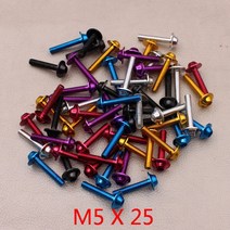 자동차 볼트 너트 범용 5MM 6MM 부품 M6 오토바이 나사 가와사키 혼다 스즈키 베 넬리 베스파 야마하 모토, 02 10 PCS red_05 M6 X 40