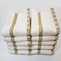 피에르가르뎅 30수 골지 여름수건 10장세트, 아이보리10장