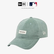 뉴에라 13338485 NE 라벨 코듀로이 언스트럭쳐 볼캡 모자 그린, 없음