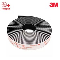 3M SJ3552 듀얼락 170방 탈부착 검정벨크로 25mmX5CM, 1개