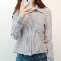 원타임 여성용 스트라이프패턴 남방
