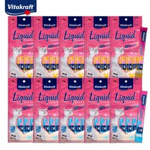 비타크래프트 리퀴드스낵 15g X 4P 10팩 2종콤보 맛별선택 고양이간식, 3세트 구매시 리퀴드스낵 2팩 증정, 10팩믹스 (치킨타우린5팩+연어오메가5팩)