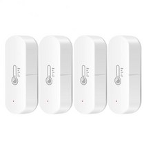 스마트 습도센서기Tuya-ZigBee 실시간 온도 센서 스마트 라이프 앱 지그비 게이트웨이를 통한 긴 대기 장, 한개옵션1, 04 white 4pcs