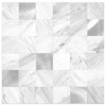 5+1 깨지지않는 간편 인테리어 붙이는 접착식 프리미엄 메탈 데코타일 (5개당1개추가), MZT_M04 (메탈믹스카라라마블)