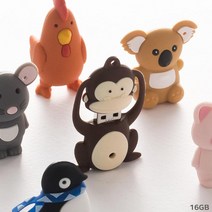 귀여운 캐릭터 USB 메모리 예쁜 유에스비 16 기가 GB, 쥐
