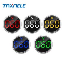 AC 60-500V 0-100A LED 디지털 전압계 전류계 헤르츠 HZ 신호등 220V 볼트 앰프 테스터 검출기 60-V, 01 Round voltmeter_04 Yellow