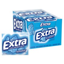 Extra Peppermint Gum 엑스트라 페퍼민트 무설탕 껌 15개입 10팩, 1개