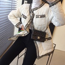 샤오샹 패딩 루즈핏 스트링 조거 베이커리 하프 코트