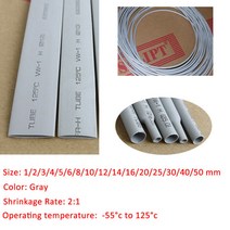 회색 열 수축 튜브 슬리브 랩 와이어 절연 슬리브 1/2/3/5 미터 2:1 1mm-50mm, 03 1Meter _ 17 5mm
