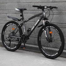 입문용 MTB 산악 26 인치 산악 자전거 성인 학생 오프로드 레이싱 원휠 스포츠카 충격 흡수 가변 속도, 14 B-grey