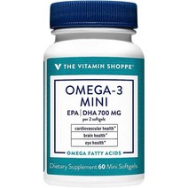미국직구 비타민 샵 오메가 3 생선 오일 1000mg EPA 570mg DHA 130mg 순도 보증 분자 증류(소프트젤 60개), 수량, 상세참조