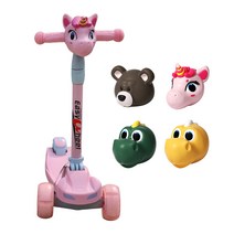 아기 유아 어린이 킥보드 씽씽카 헤드 장식 인형 악세사리, 유니콘핑크, 유니콘핑크