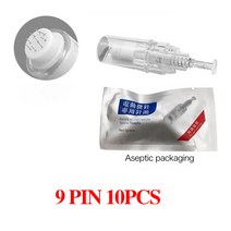 가정용리프팅 피부 탄력 나노 마이크로니들 테라피 시스템 RF 주입 MTS 메소 건 얼굴 피부 관리 메조건 피, 02 10pcs 9pin