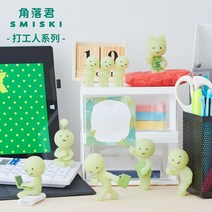 문구 세트 SMISKI Worker Series 블라인드 박스 미스터리 피겨 데스크탑 장식 모델 만화 귀여운 추측 가방 모델 인형, [01] Random box 1 piece