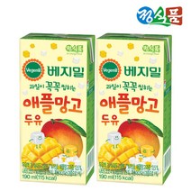 베지밀 과일이꼭꼭 애플망고두유 190ml 48팩