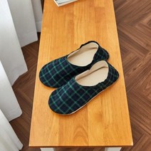 모던하우스 광주역점 L 빈티지코튼 그린체크 슬리퍼 230-240mm, 단품