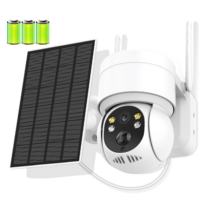 무선 감시 IP 카메라 와이파이 야외 태양광CCTV 탐지패널 충전 배터리, C 1080P Add 64GB Card