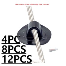 접착제 클립 후크와 PVC 로프 마운트 홀더 로프 버클 노를 저어 보트 드래그 안전 후크 풍선 보트 카약 딩기 액세서리, 12PCS_3