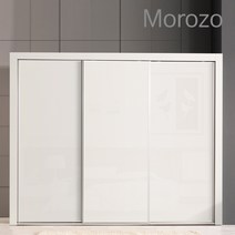 [모로조] 서울무료배송 라오르 9자(2580mm) 슬라이딩 장농(이불장+옷장+양복장) /예약배송가능/지정일배송, 화이트(LPM유광)