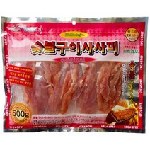 라이코스펫 써니 실속형강아지간식 500g 숯불구이사사미, 단품