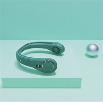 Borntrue 넥밴드 선풍기 전력량을 표시, 녹색, F24 Neck Fan