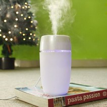 LOVAROMA CJ-604240ML 미세 다공성 공기 가습기 정화 USBType-C 미스트 쿨 초음파 데스크탑 자동차 사용 가전, translucent white_USB TYPE