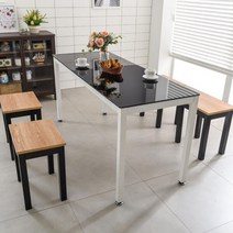 [생활의힘]T7 로디 1800 4~6인식탁세트, 화이트_유리화이트_02.2인용2개, 본상품선택