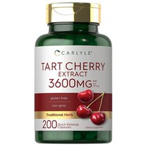칼라일 타트체리 수면유도제 숙면 항산화제영양제 천연멜리토닌 tart cherry 3600mg 200캡슐