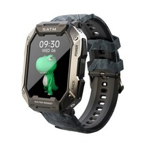 스쿠버시계나침반다이버컴퓨터 2022 새로운 힘든 활동 스마트 남자 야외 다이빙 5atm 방수 열심히 일하는 사람을 위한 견고한 smartwatch, 위장 검정