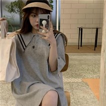 대학 스타일 2022 슬리밍 연령 감소 튀김 거리 달콤한 소금 짧은 소매 스커트