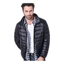 캐주얼 슬림 스탠드 칼라 울트라 라이트 다운 재킷 남성용 파카 모자 없음 002 new 브랜드