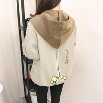 여성야구점퍼 봄 항공 야잠 프린팅 짧은 후드 재킷 트렌드 중학생 루즈핏 야구 유니폼 가을
